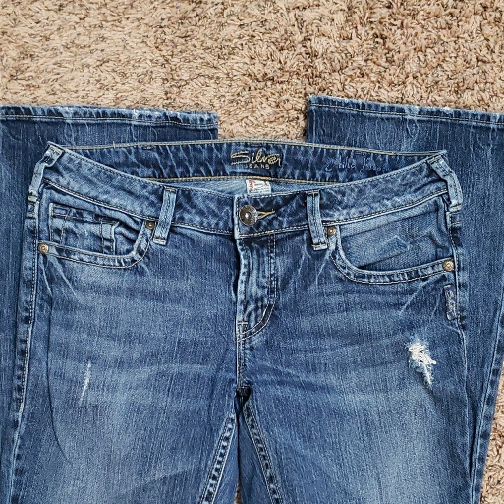 Silver Jeans Women's Blue Denim Aiko Bootcut Jeans Sz W30/L31 #187